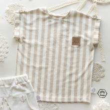 Lade das Bild in den Galerie-Viewer, Stripes beige/ cream Jersey
