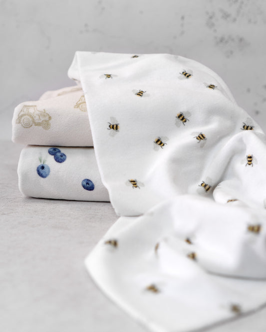 Frottee Bienen - Bio Baumwolle