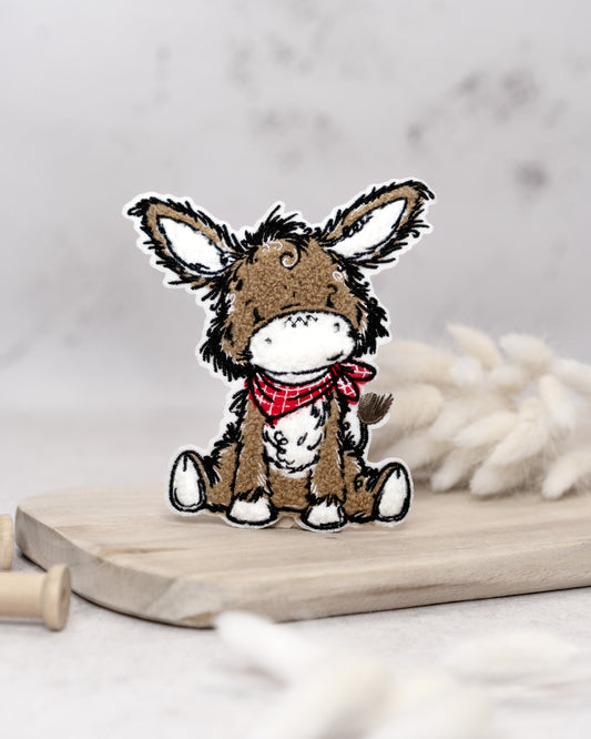 Esel mit Halstuch  - Chenille Patch