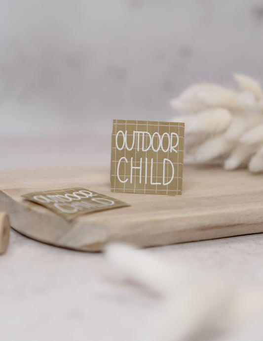Outdoor Child - Web Label - 4x4cm