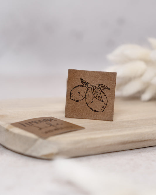 Lemons with Smile - Kunstleder Label