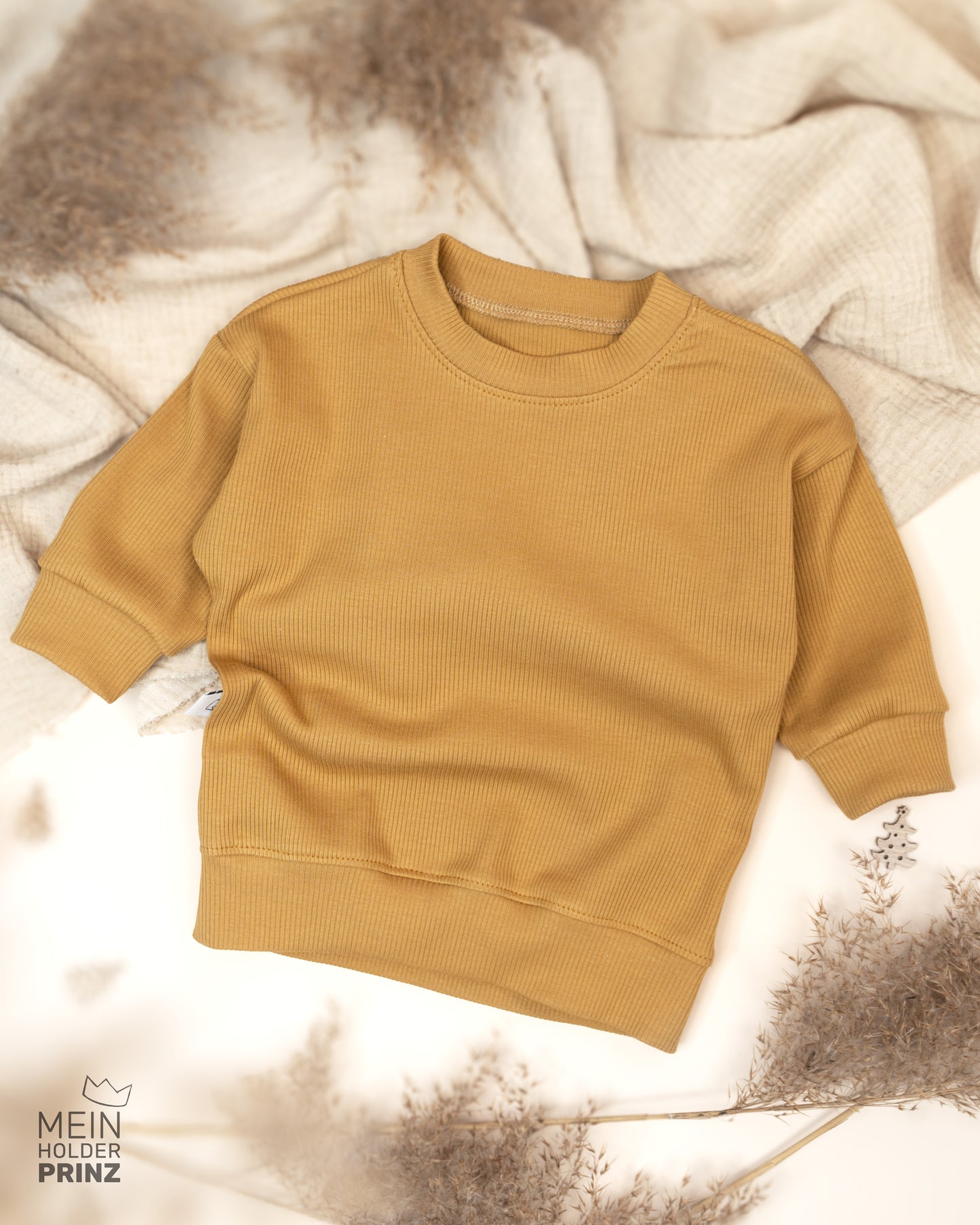 Langarmshirt mustard Gr. 68 - Baby Kleidung