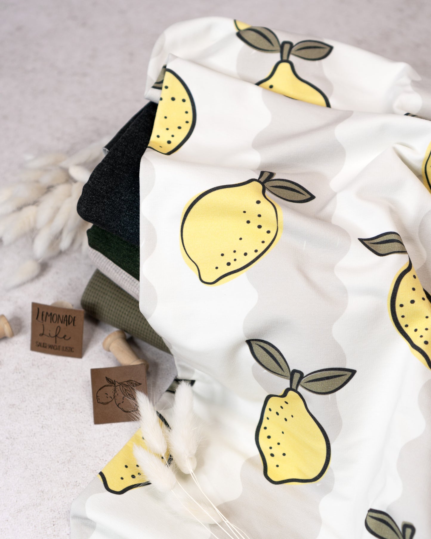 Lemons & Stripes - French Terry