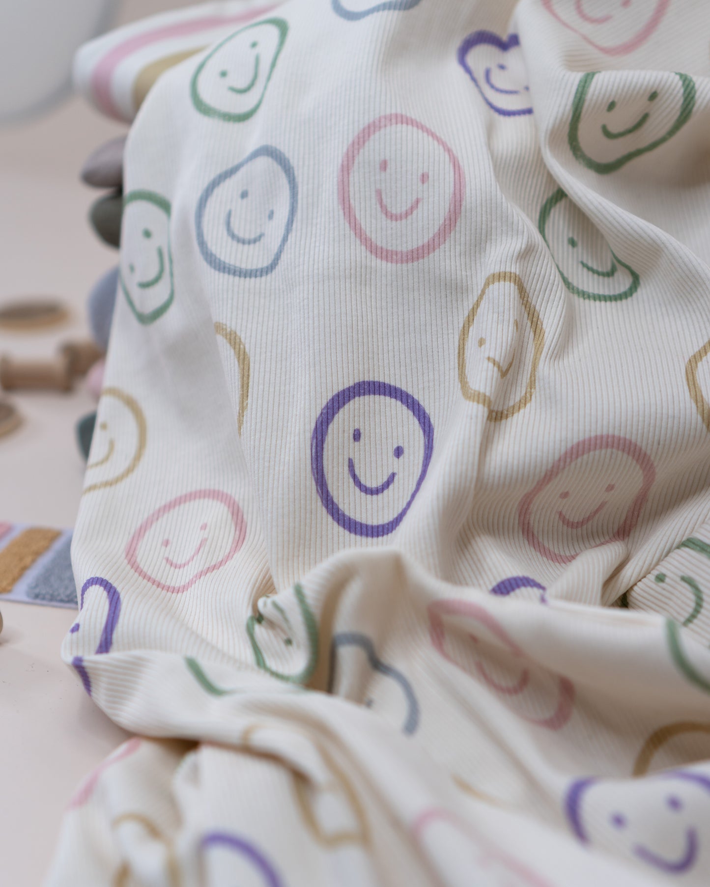 Smileys cream - Rib Jersey