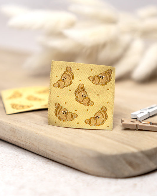 Croissants lächelnd - Web Label - 4x4cm
