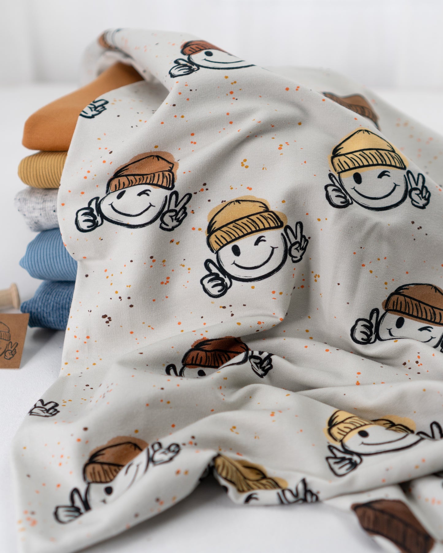 Winter Smiley beige - French Terry