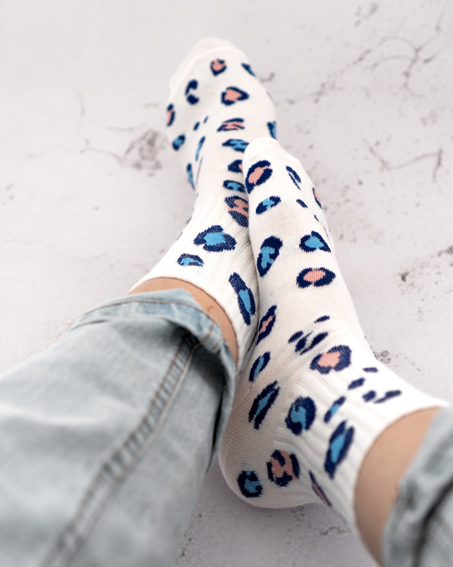 Damen Leo Socken - creme / bunt