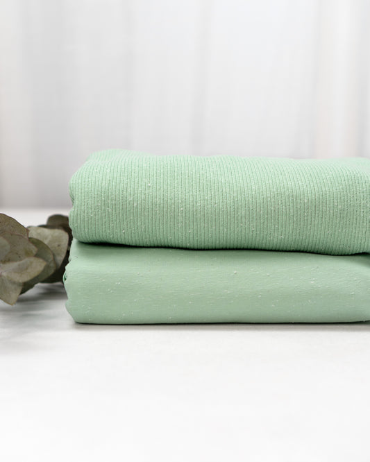 Konfetti gossamer green - French Terry