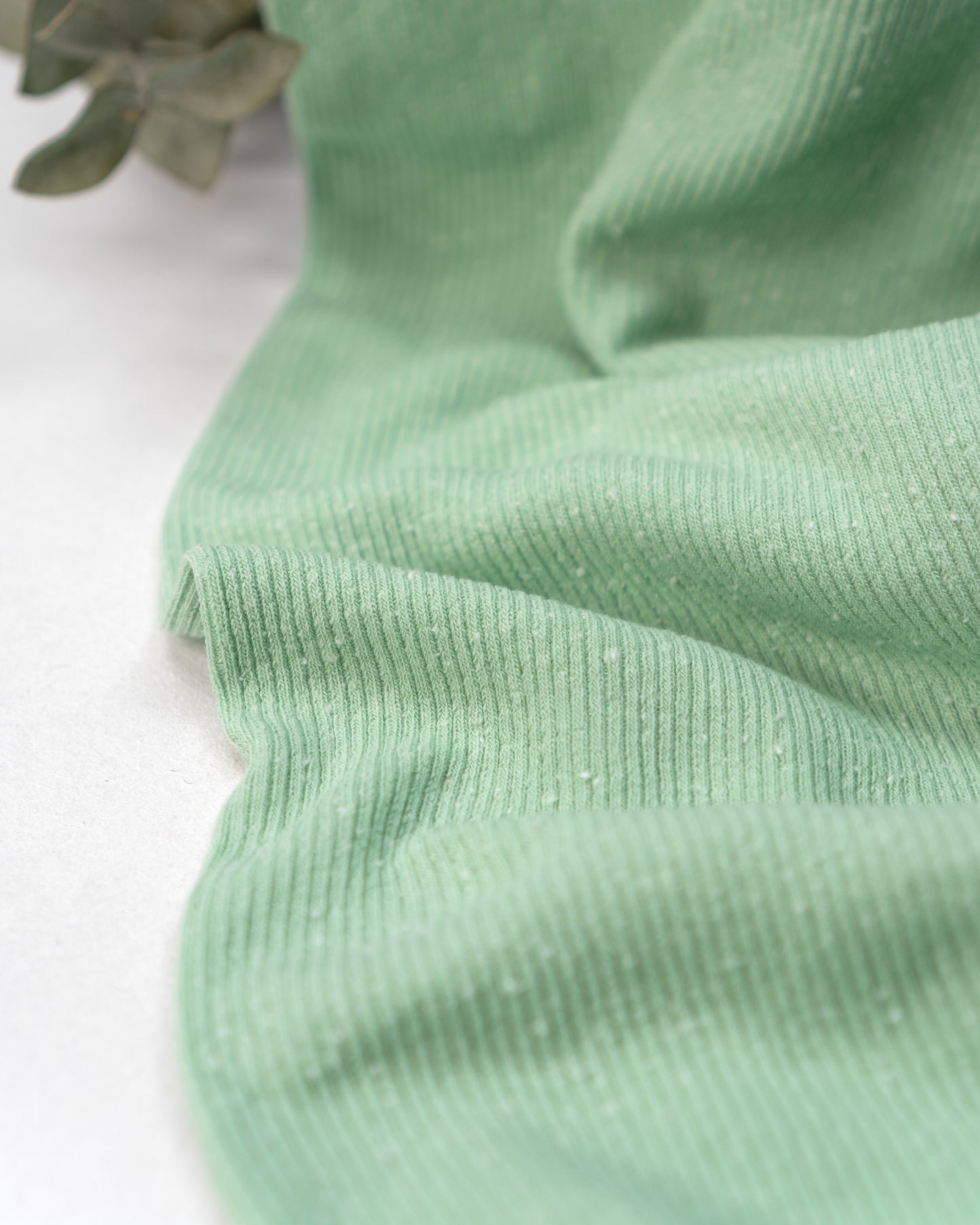 Konfetti gossamer green - Rib Jersey