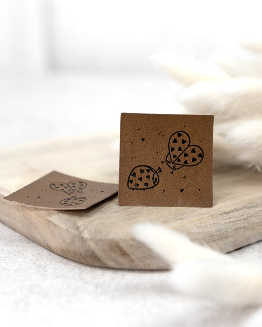 Love Ladybug - Kunstleder Label