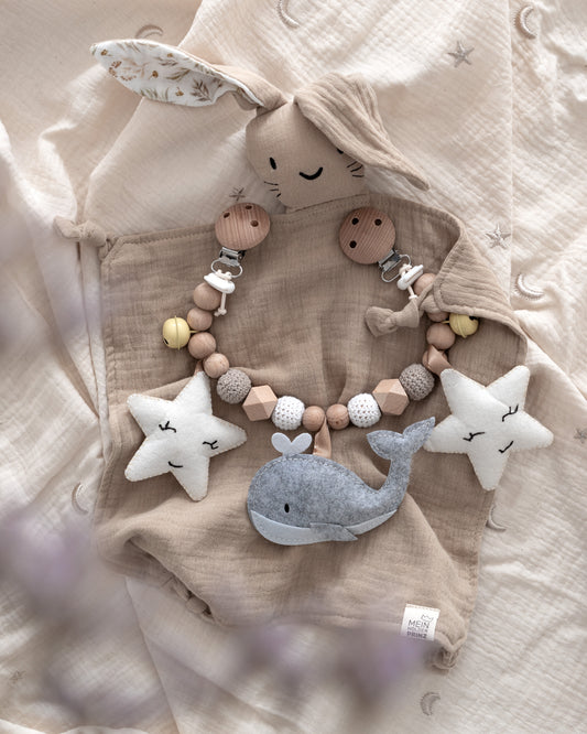 Kinderwagenkette - Wal & Sterne