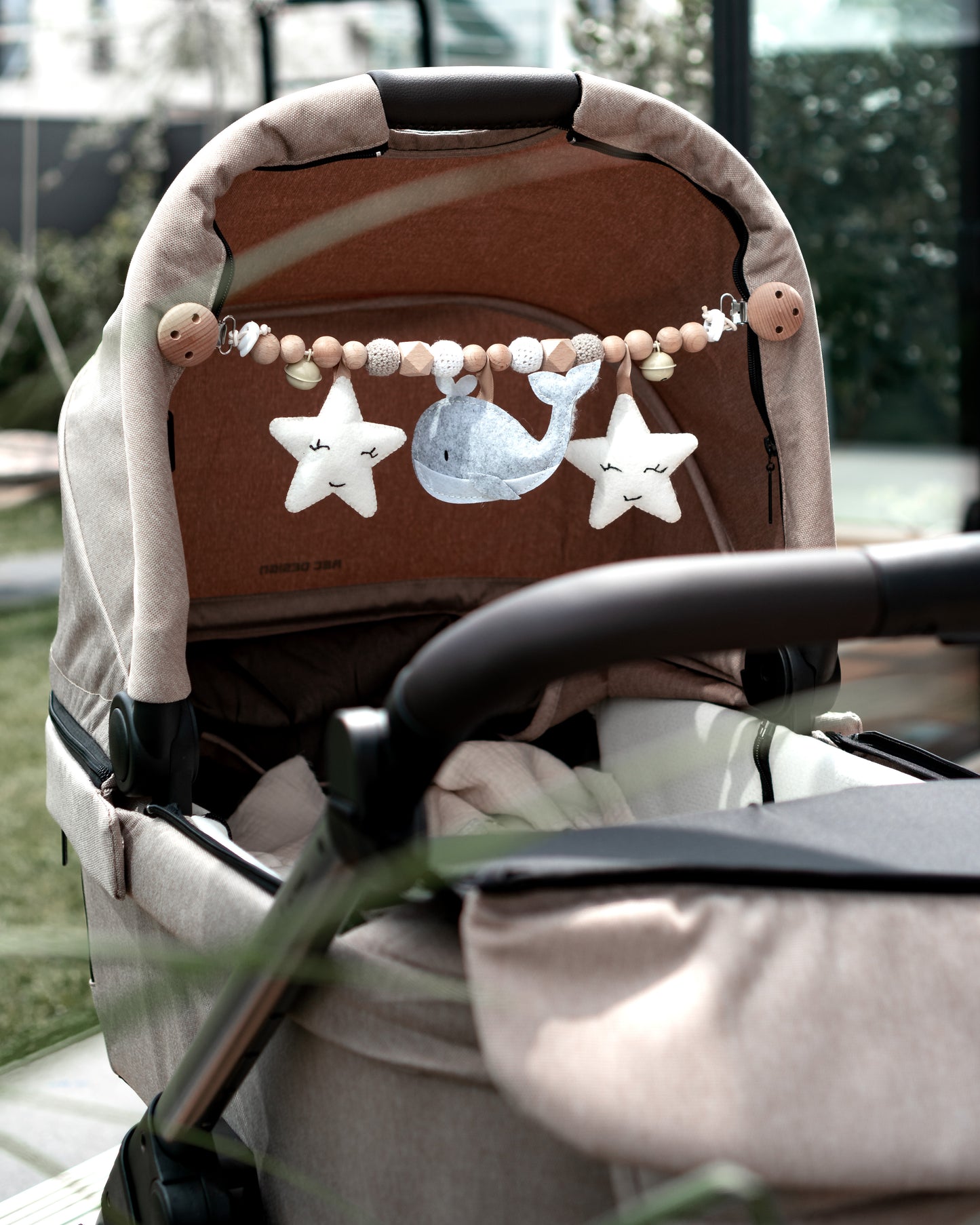 Kinderwagenkette - Wal & Sterne