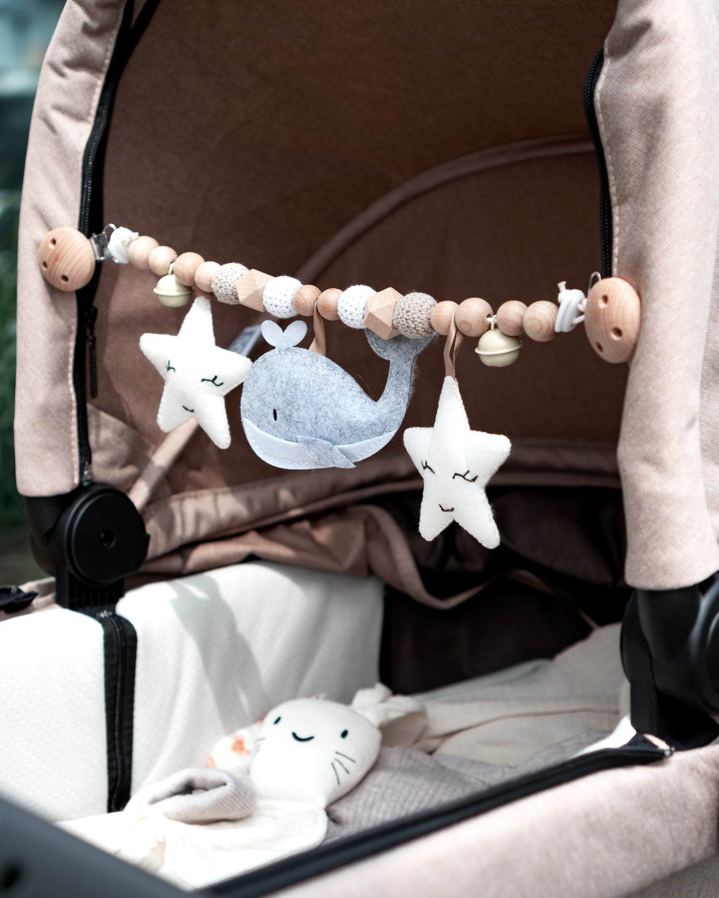Kinderwagenkette - Wal & Sterne