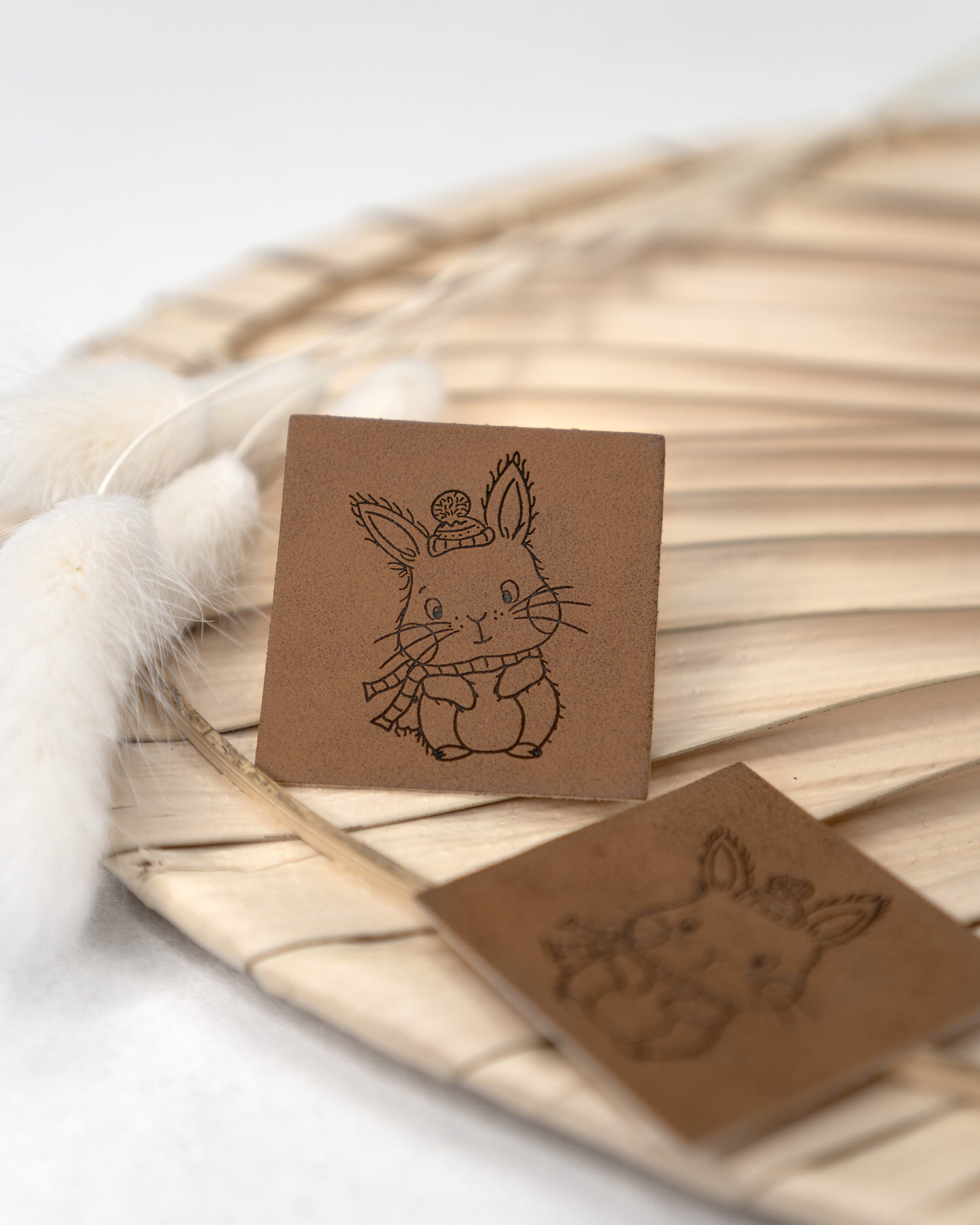 Winter Häschen - Kunstleder Label