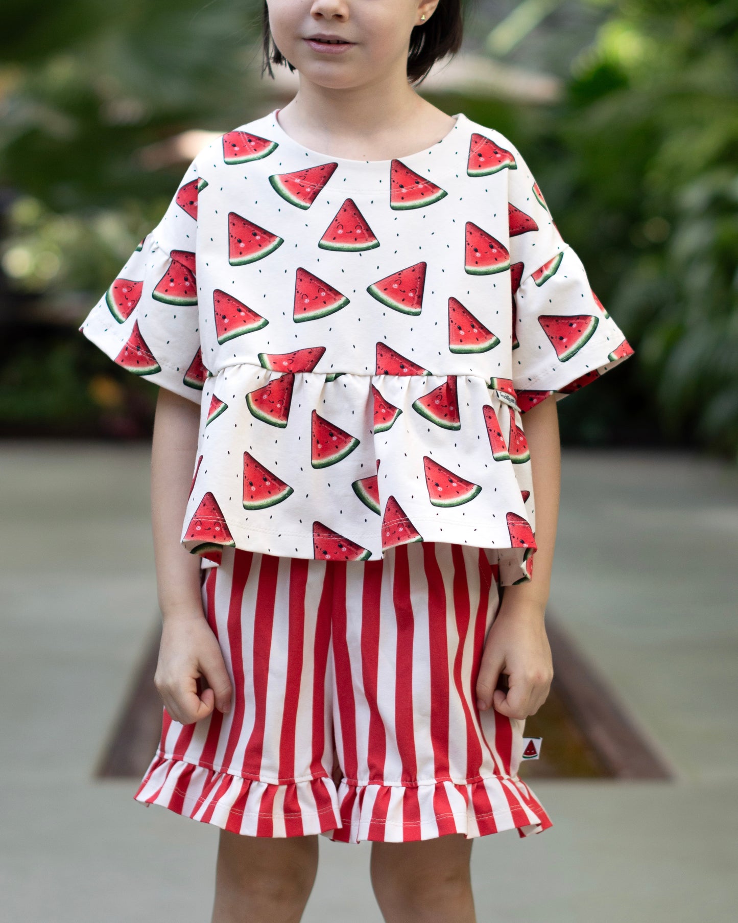 Streifen Kombi Smiling Melone - Jersey