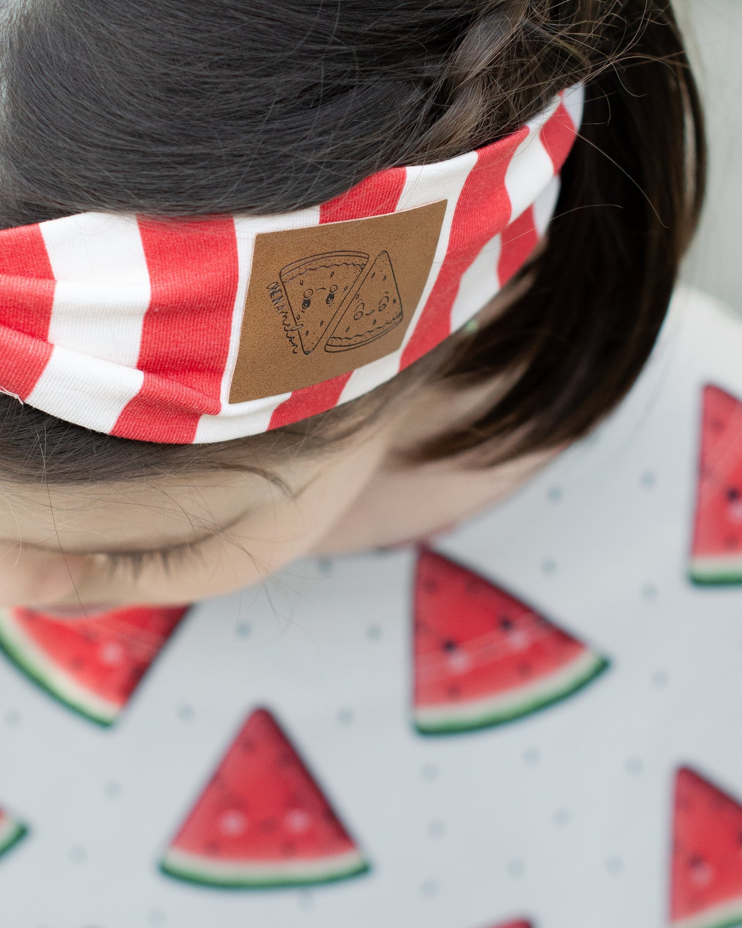 Smiling Melone - Kunstleder Label