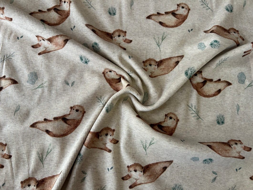 Otter - Rib Jersey ecru meliert