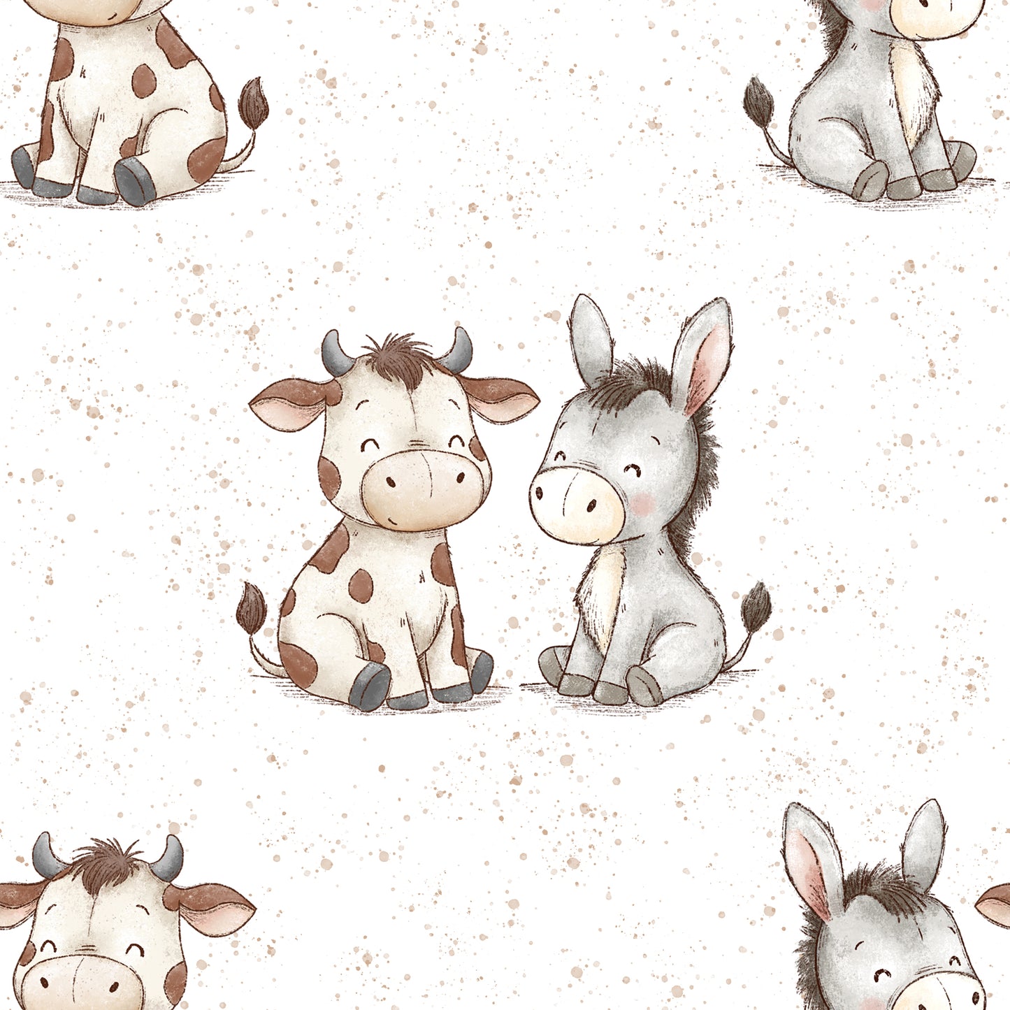 Freunde Esel & Kuh - Rib Jersey