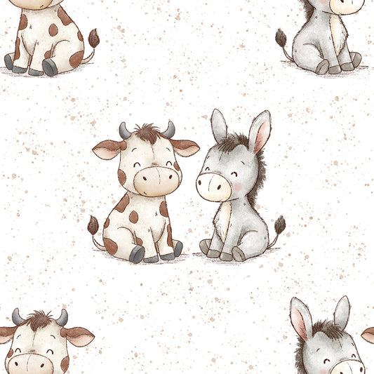 Freunde Esel & Kuh - Rib Jersey