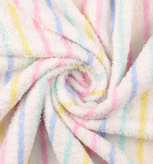 Stretch Frottee bunte Streifen