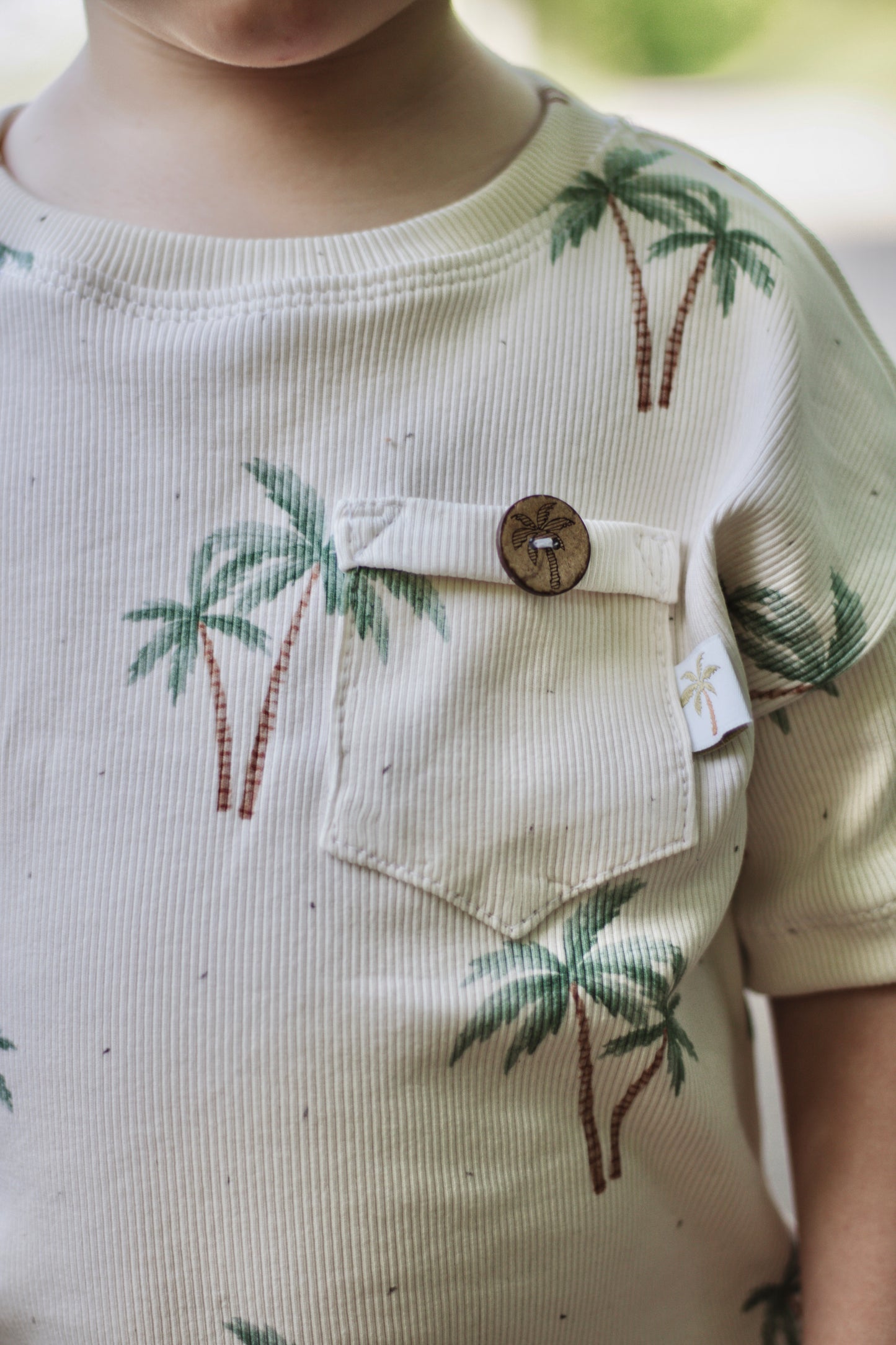 Palmen creme - Rib Jersey