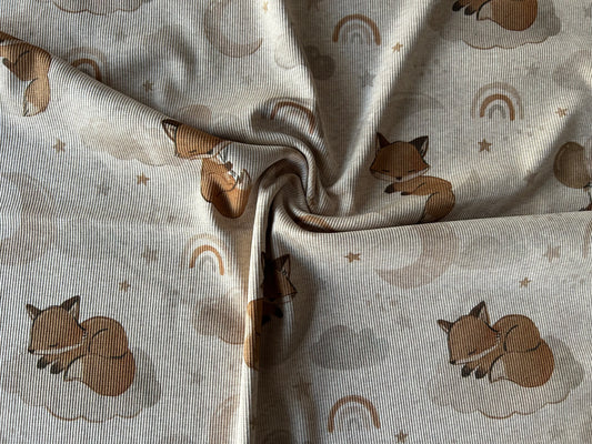 Fuchs auf Wolke 7 - Rib Jersey ecru meliert