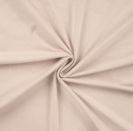 Jersey gestreift 1mm sand/weiß
