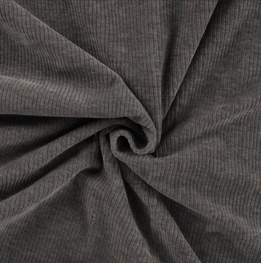 Cord Jersey mittelgrau melange