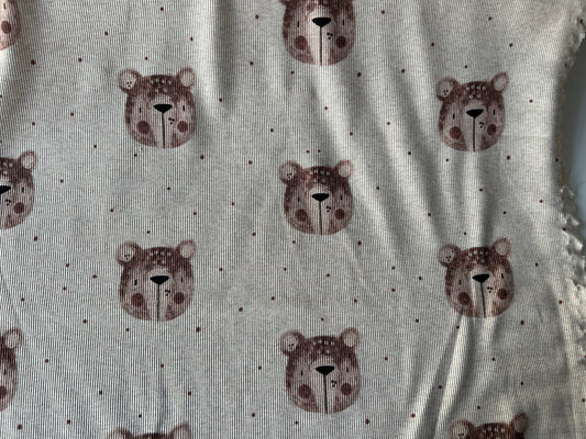 Bärchen - Rib Jersey ecru meliert