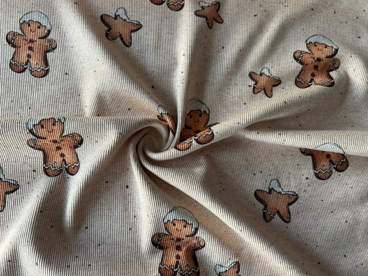 Lebkuchenmann - Rib Jersey ecru meliert