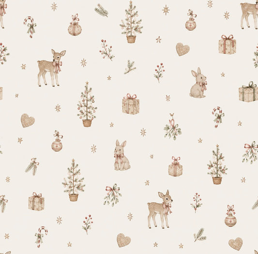 Tiere Reh & Hase in der Weihnacht - French Terry x Atelier DreiFaden