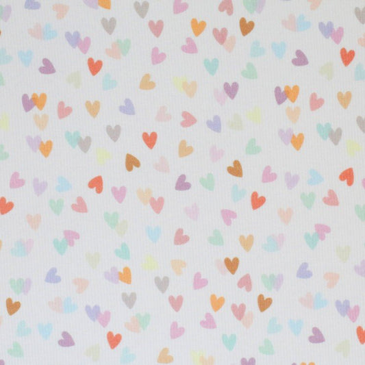 Bunte Herzen - Rib Jersey