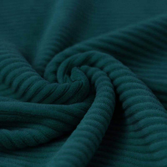 Cord Jersey petrolgrün