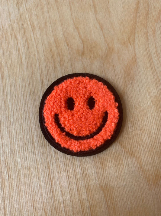 Smiley orange - Chenille Patch