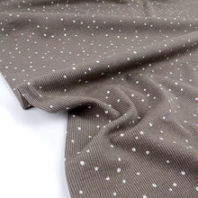 Lade das Bild in den Galerie-Viewer, Dots Taupe - Rib Jersey - Tygdrömmar
