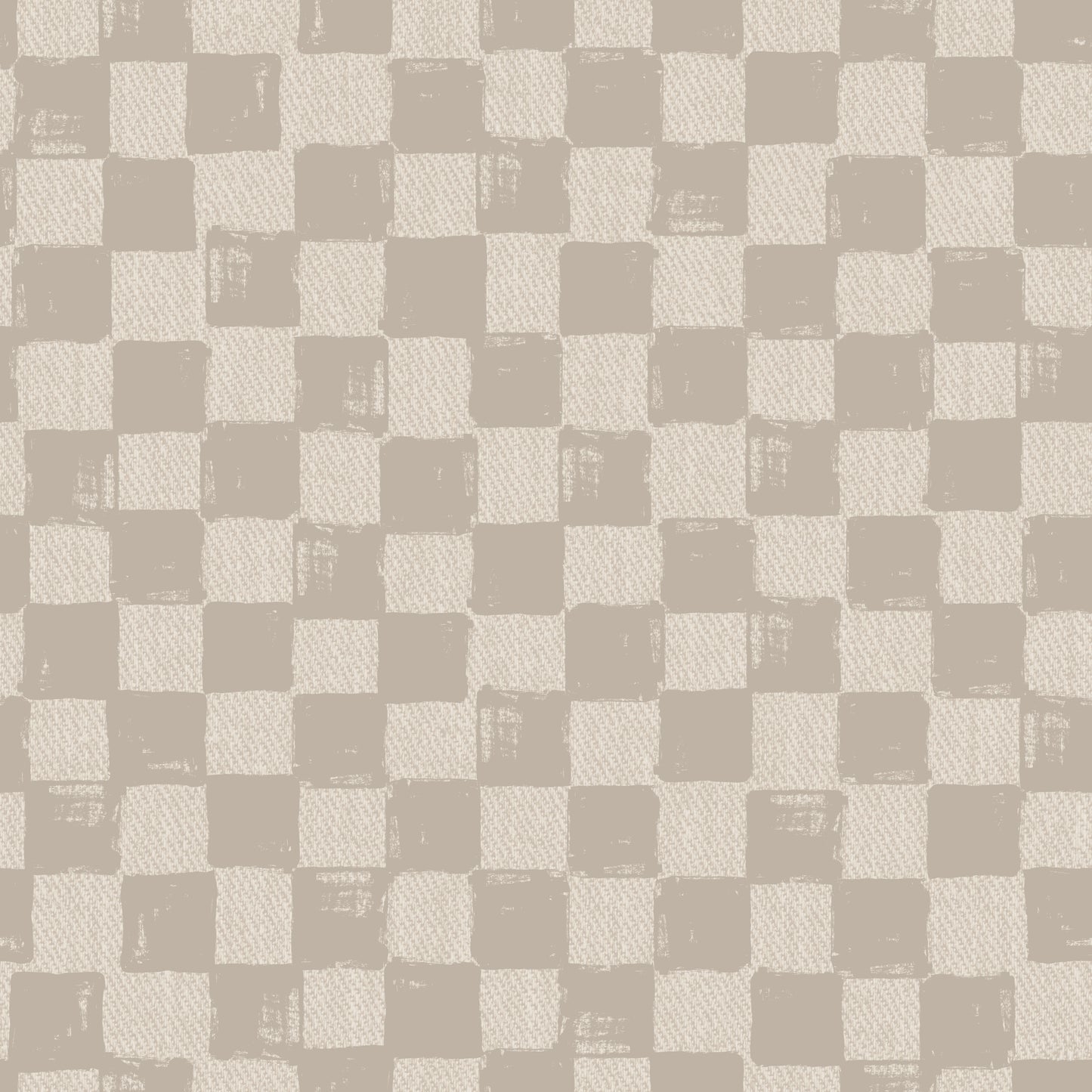 Denim Check Sand painted - French Terry