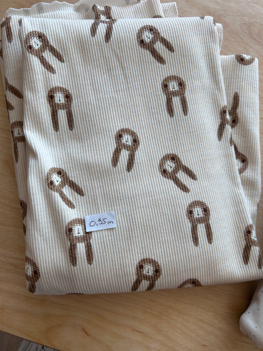 Rabbit beige - Rib Jersey
