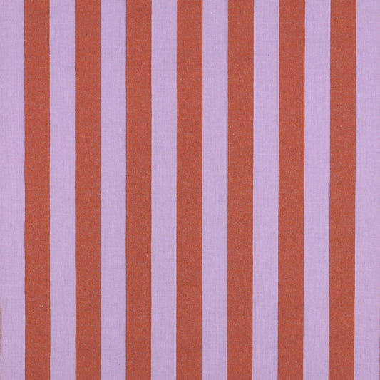 Baumwolle GARNGEFÄRBTE STREIFEN - Lavendel/orange