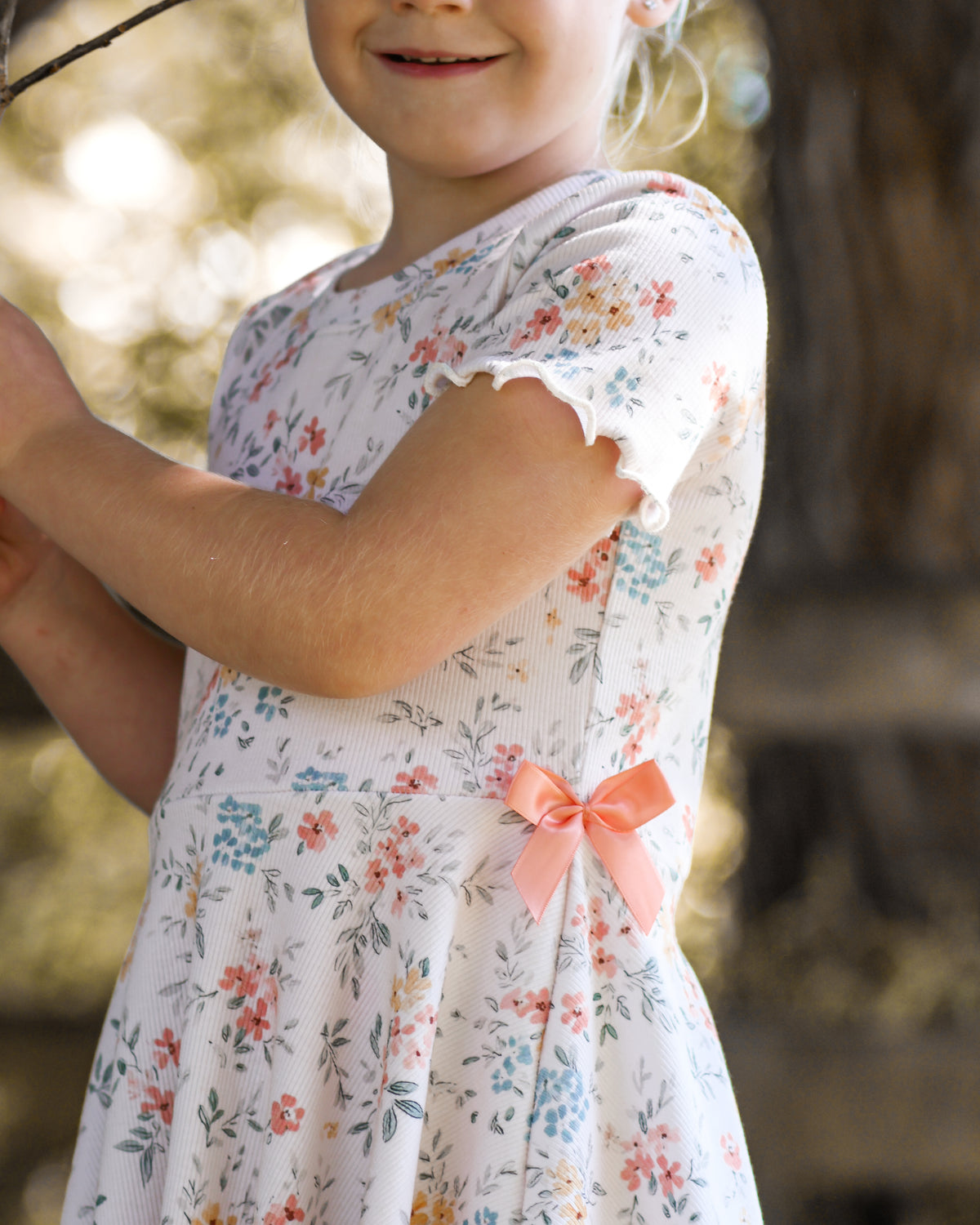 Little Bouquet Flowers cream - Rib Jersey