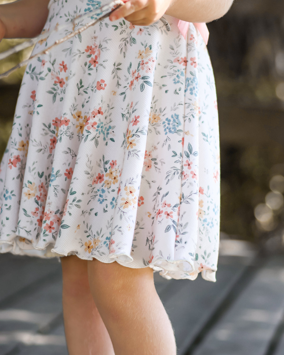 Little Bouquet Flowers cream - Rib Jersey