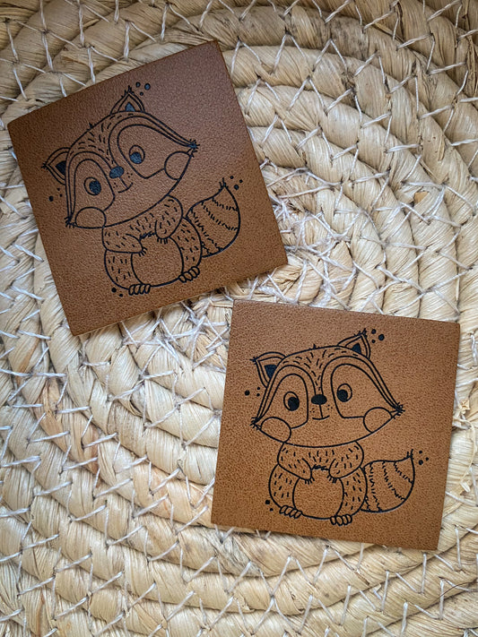 kleiner Waschbär - Kunstleder Label