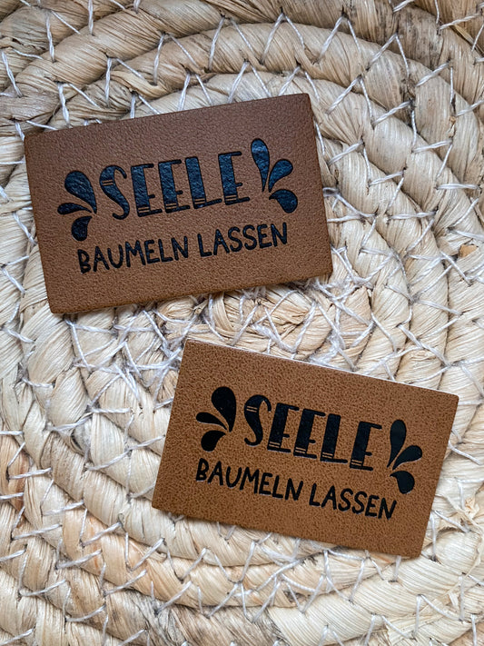Seele baumeln lassen - Kunstleder Label
