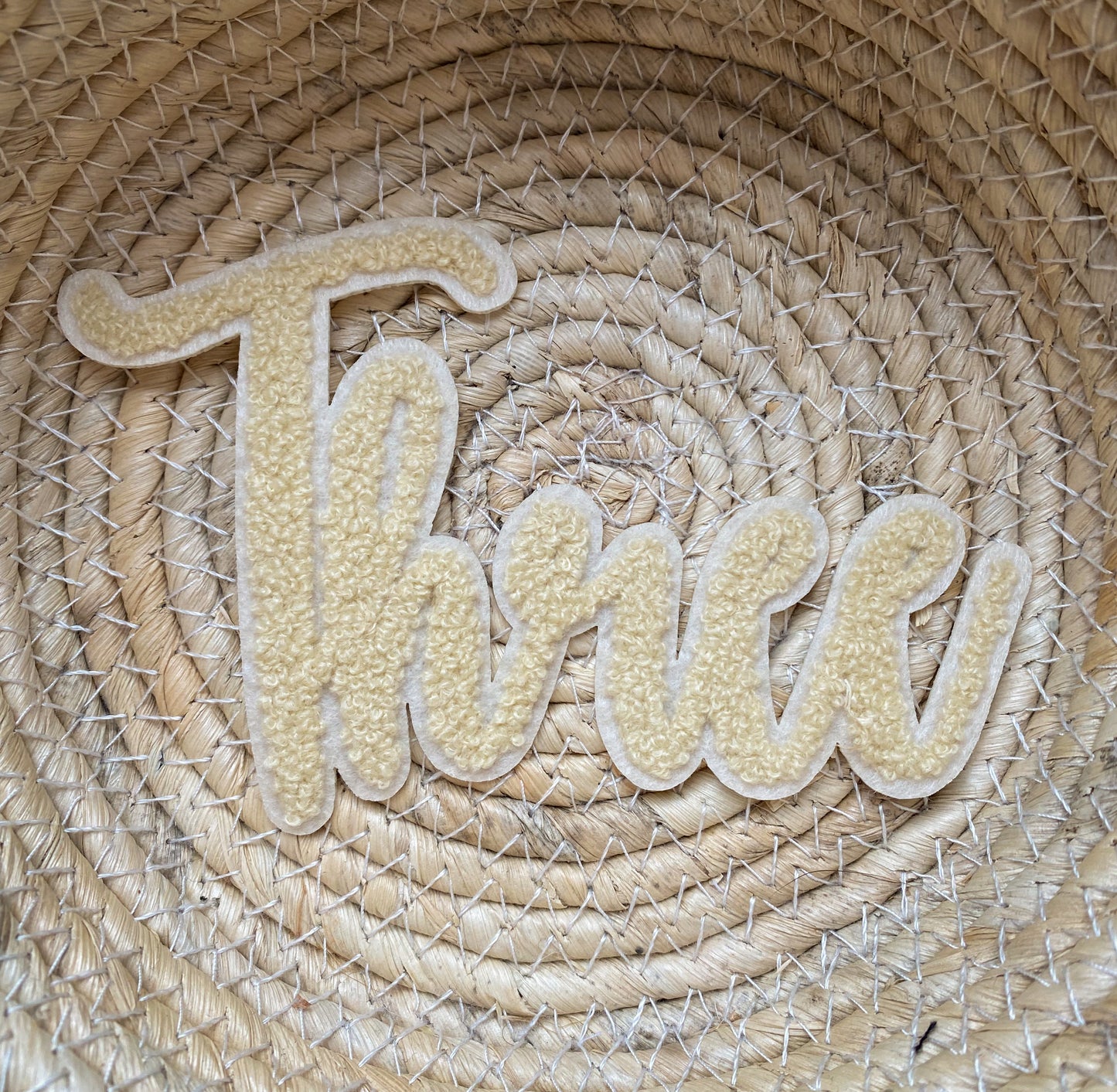 Three - Chenille Patch