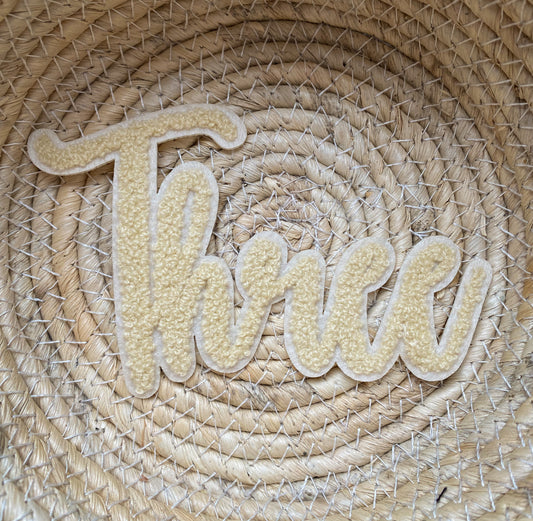 Three - Chenille Patch