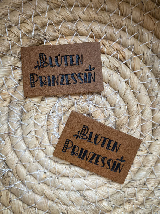 Blüten Prinzessin - Kunstleder Label