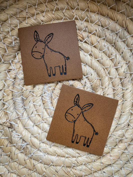 Esel - Kunstleder Label