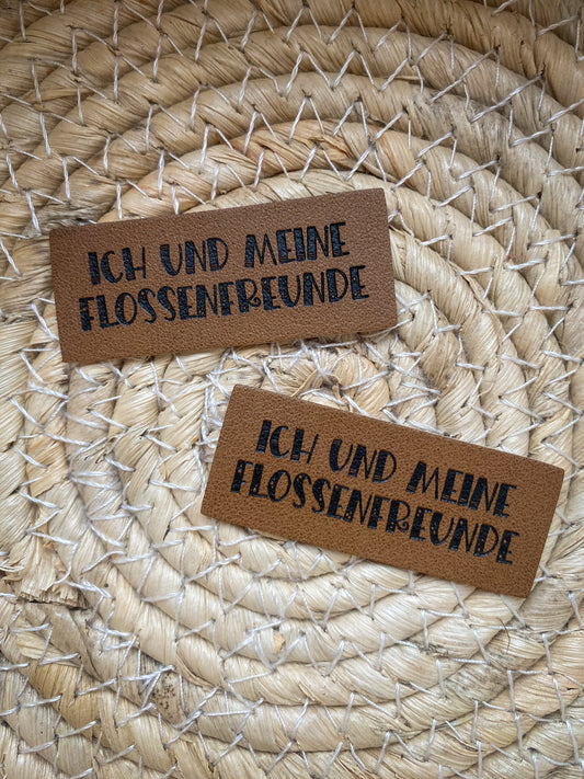 Ich und meine Flossenfreunde - Kunstleder Label