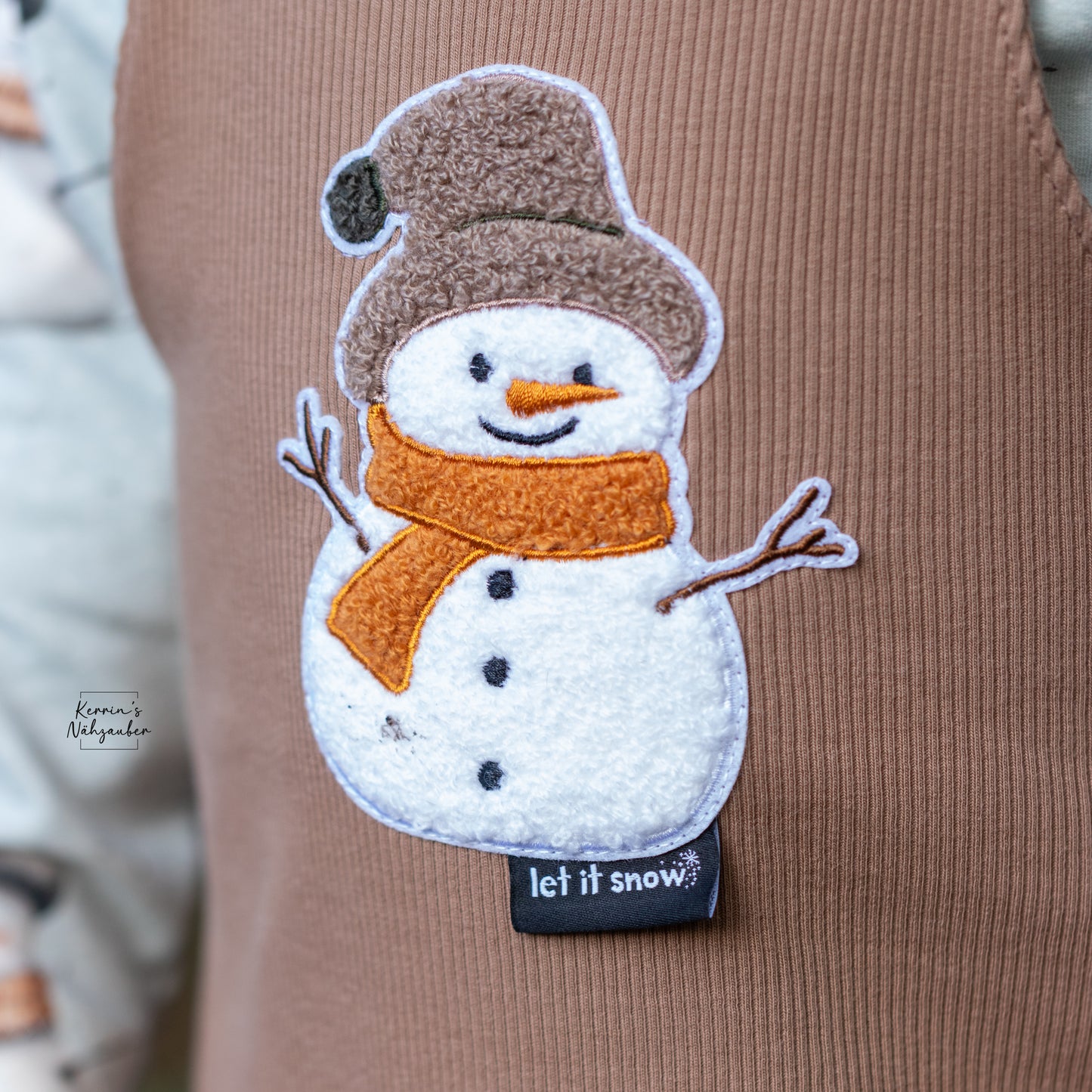Schneemann Pünktchen - Rib Jersey