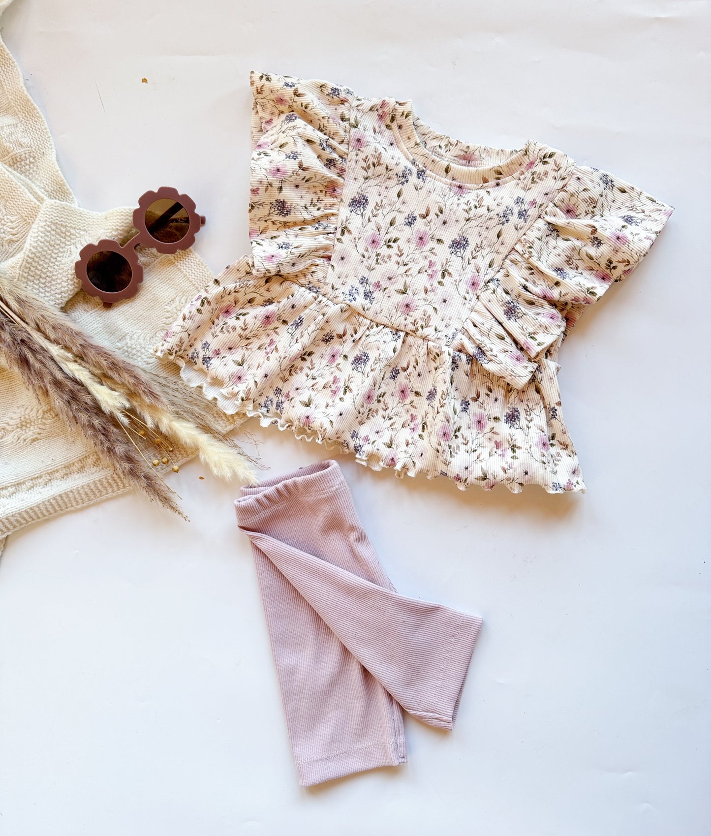 Botanical Flowers - Rib Jersey