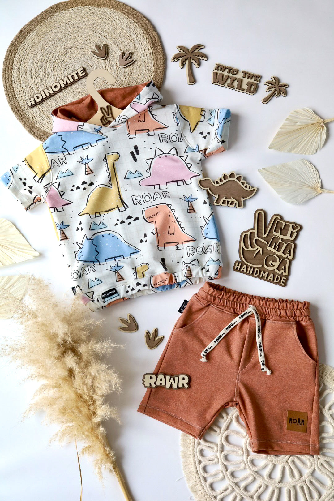 Big Dinos bunt - Bio Rib Jersey
